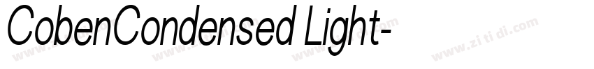 CobenCondensed Light字体转换